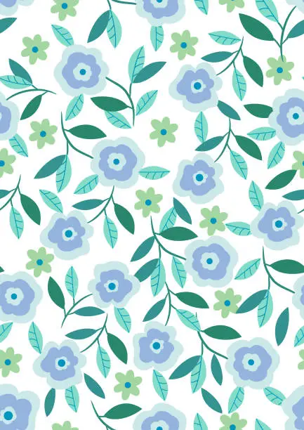 Vector illustration of Floral seamless pattern .