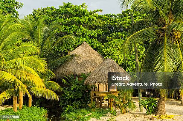 Refugio En La Selva Tropical De Paja Foto de stock y más banco de imágenes de Honduras - Honduras, Selva Tropical, Roatán