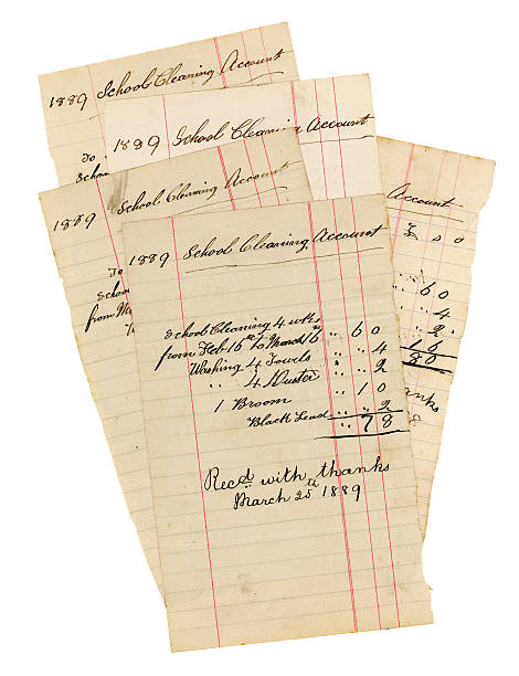istock Group of school cleaning bills, 1889 184937049