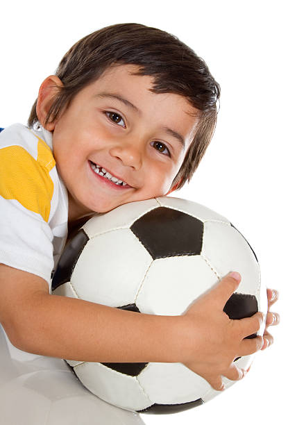 istock Boy with a football 184937223