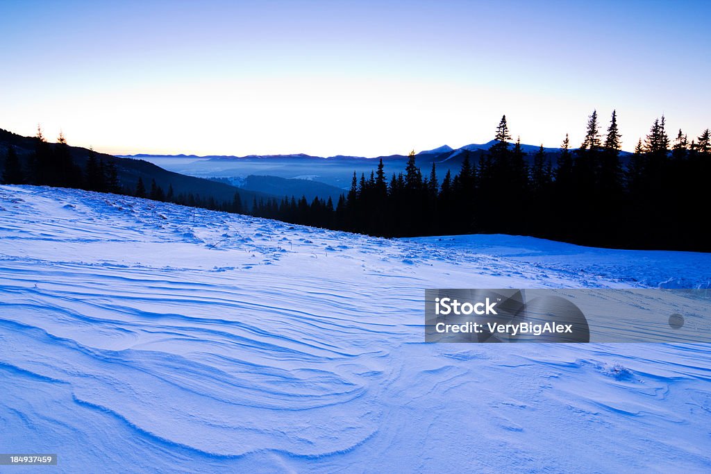 Winter landscape Winter landscape in mountains covered with fresh snow. Arctic Stock Photo