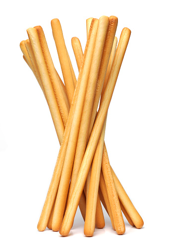 breadsticks isolated on a white background