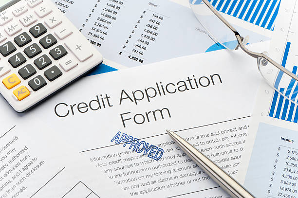 istock Close up of approved Credit Application Form 184938233