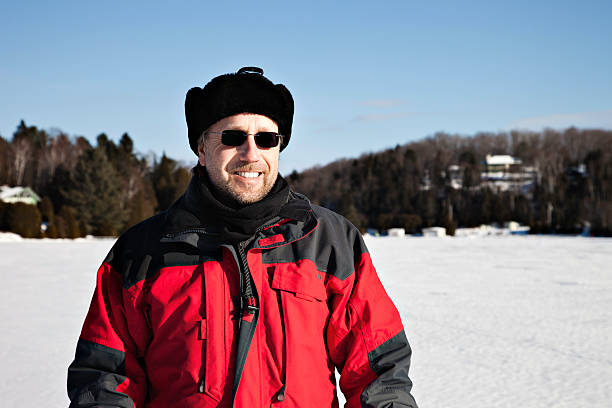 istock Canadian man out on a winter day 184938303