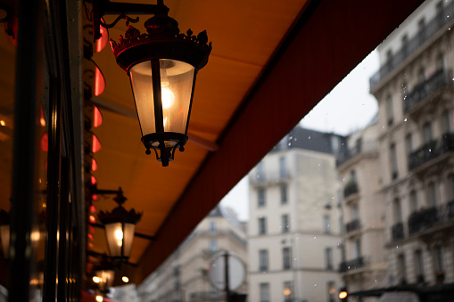 A wet and rainy morning in Paris