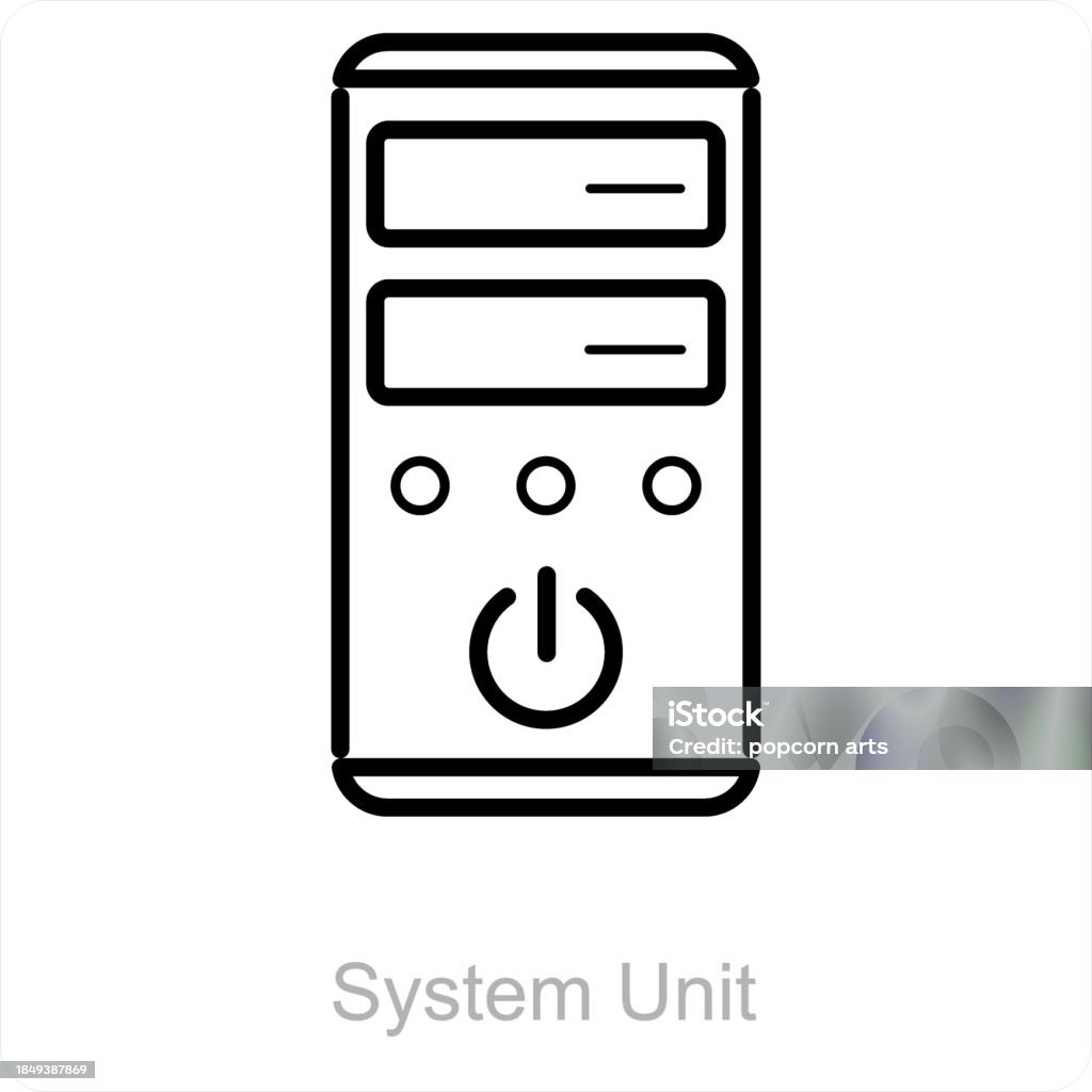 System Unit Stock Illustration - Download Image Now - Computer Tower ...