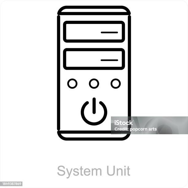 System Unit Stock Illustration - Download Image Now - Computer Tower ...