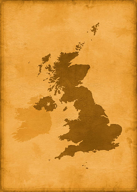istock Vintage United Kingdom map 184939040