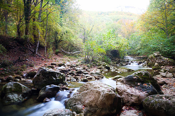 Crimea land Crimea landscapes with waterfall letchworth garden city stock pictures, royalty-free photos & images