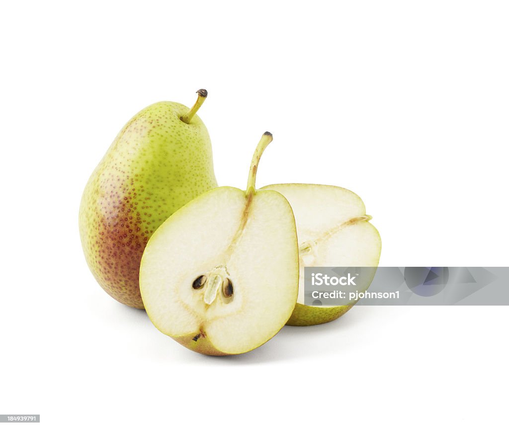 Forelle Pears "Forelle pears isolated on white background, larger files come with clipping path." Forelle Pear Stock Photo