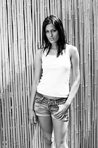 istock sexy girl, hot pants bw 184940152