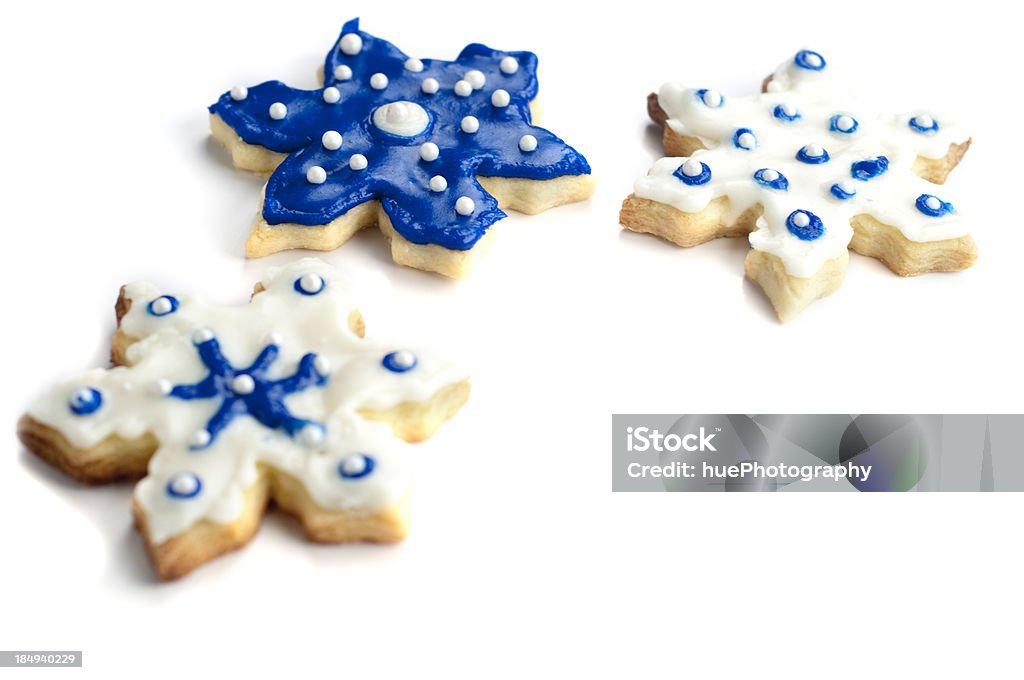 Snowflake Biscoitos açucarados - Foto de stock de Hanukkah royalty-free