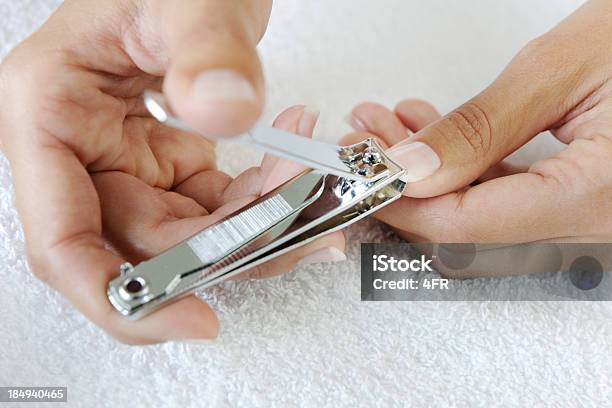 Cutting Nails Nail Clipper Stock Photo - Download Image Now - Fingernail, Cutting, Nail Clipper