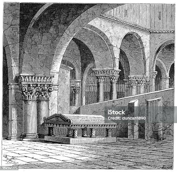 Ilustración de Tumbadefensor Del Santo Sepulcro Godofredo De Bouillón y más Vectores Libres de Derechos de Iglesia del Sepulcro Santo