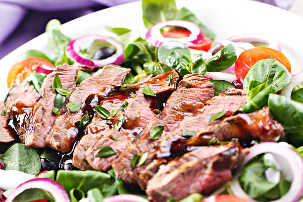 istock Fillet of beef with salad 184941285
