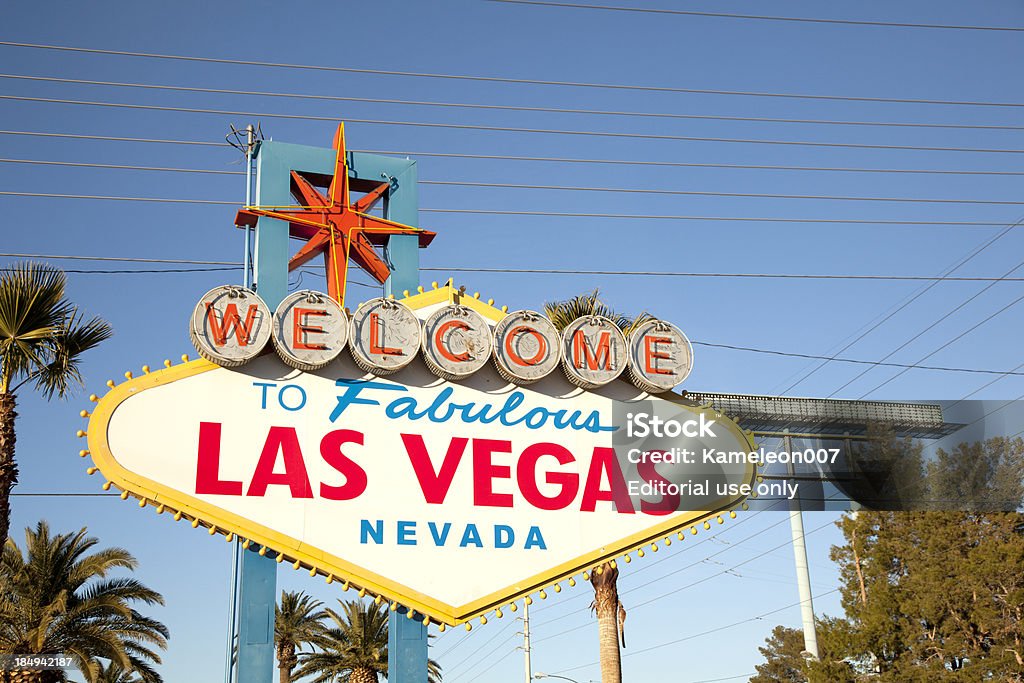 Las Vegas Sign - Lizenzfrei Beleuchtet Stock-Foto