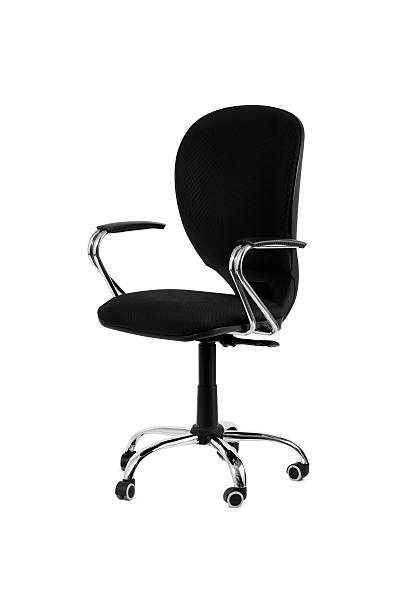 istock Black office chair clipping path 184942315