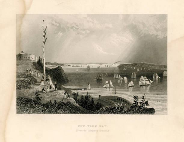 istock New York Bay from the telegraph station (Geo Virtue 1839) 184942322