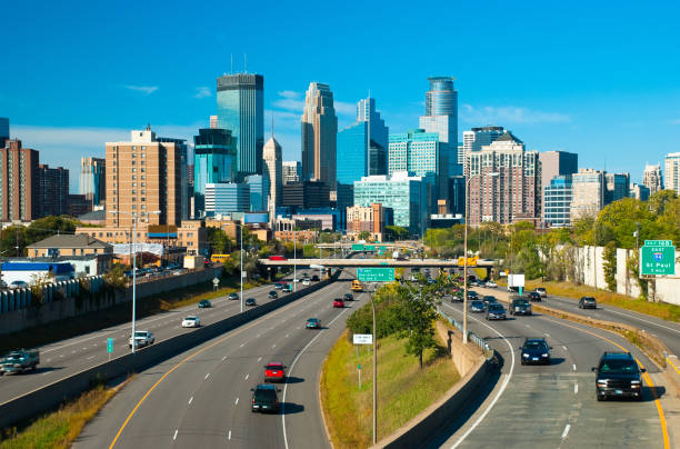 istock Minneapolis skyline and Highway 184942554