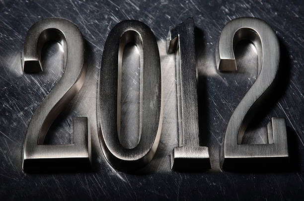 istock Shiny Metallic 2012 Message on Metal Background 184942571