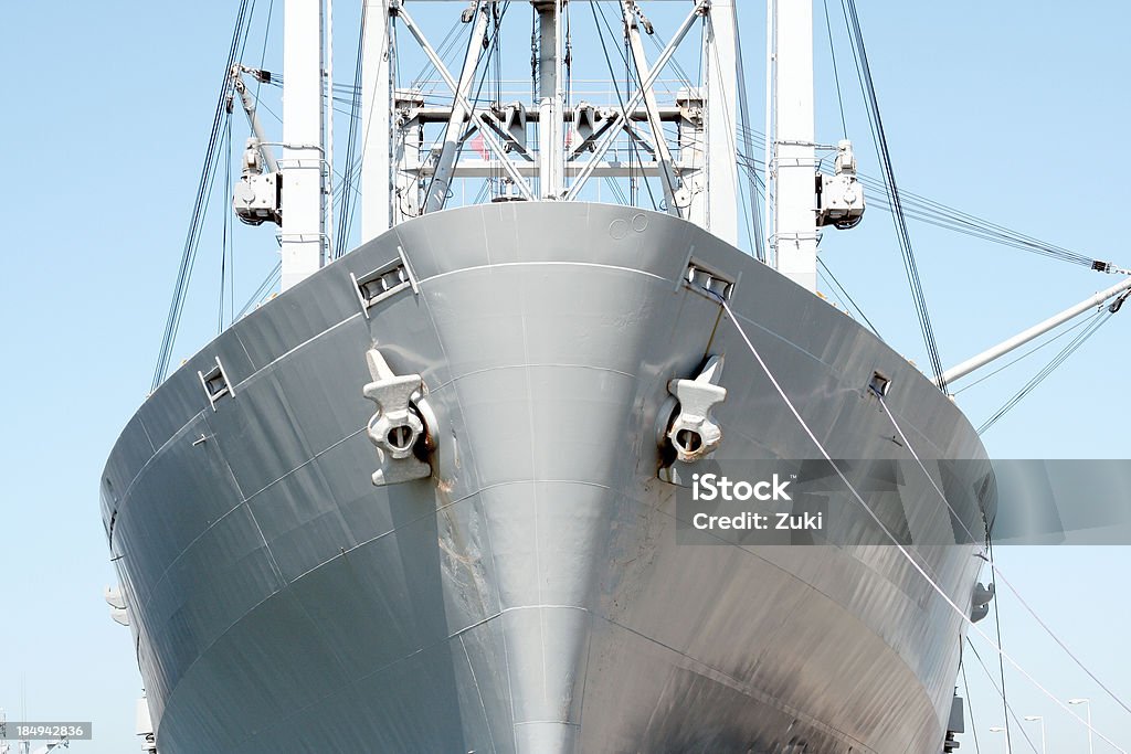 Naval cargo ship Anchor - Vessel Part Stock Photo