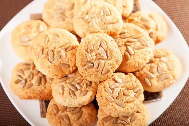 Homemade cookies with sunflower seeds
