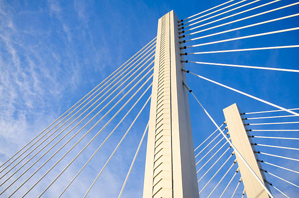 istock Column with cables at Washington State route 509 in Tacoma 184943031