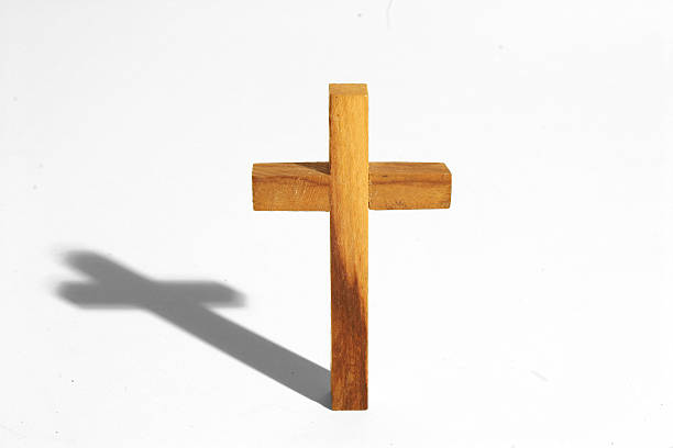 istock Wooden Cross with Clipping Path 184943242