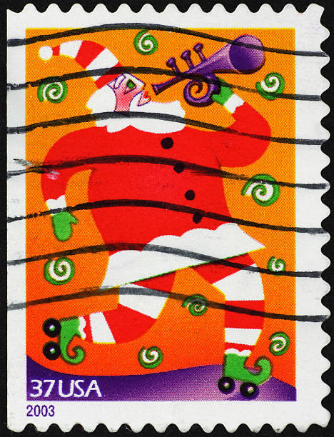 istock Christmas Postage Stamp with Santa Claus 184943280