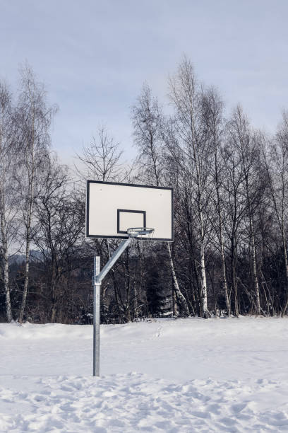istock Basketball court covered on a winter day 1849436723