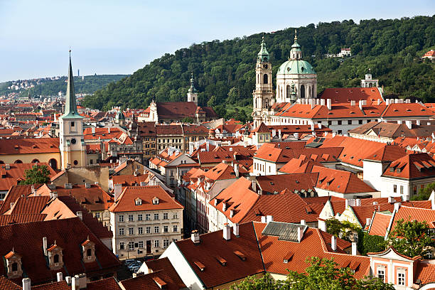 istock Red roofs in Prague 184943763