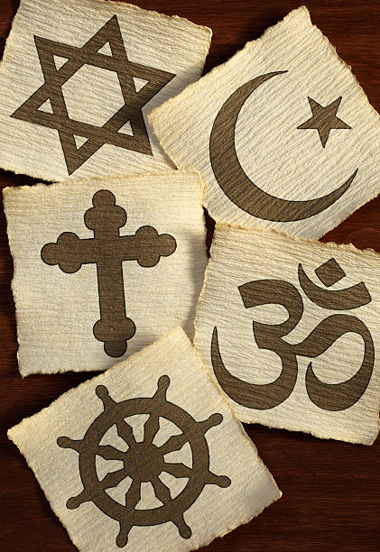 Religious symbols Symbols of the different world religions. religion symbols stock pictures, royalty-free photos & images
