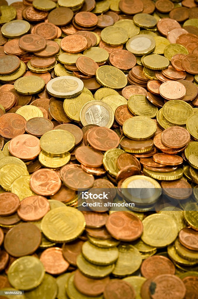 Euro-Münzen - Lizenzfrei Messing Stock-Foto