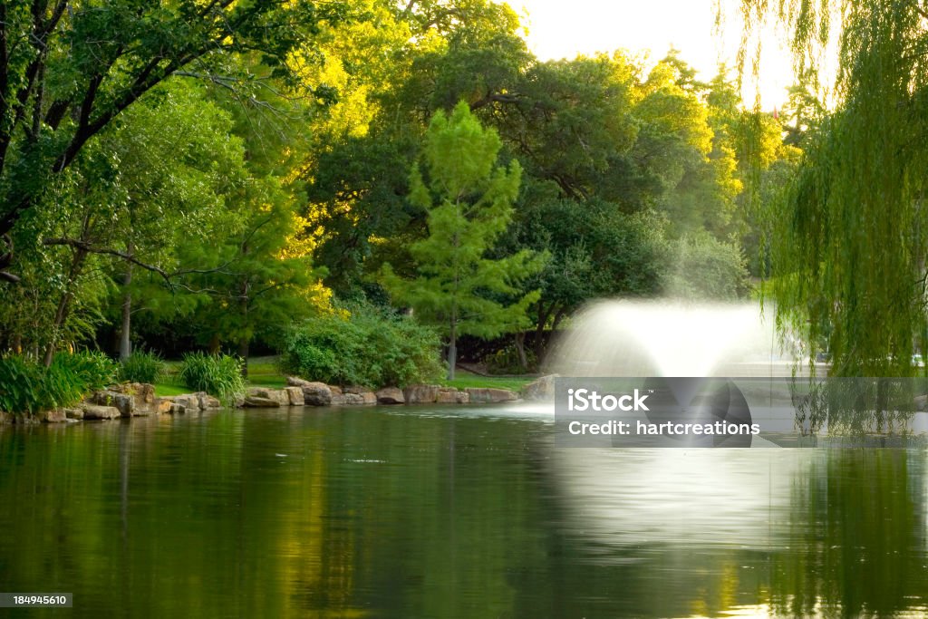 Парк Фонтан воды - Стоковые фото Пруд роялти-фри