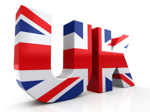UK Great Britain image with clipping path.