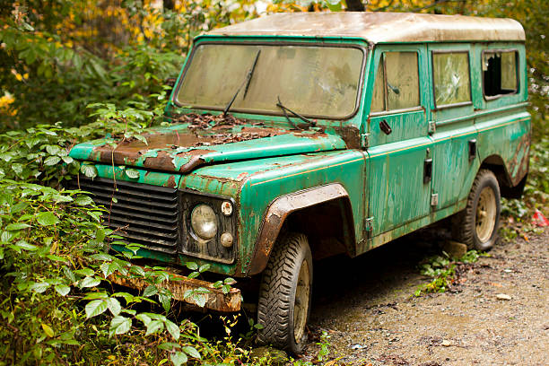 istock Old and unused jeep in Forest 184945947