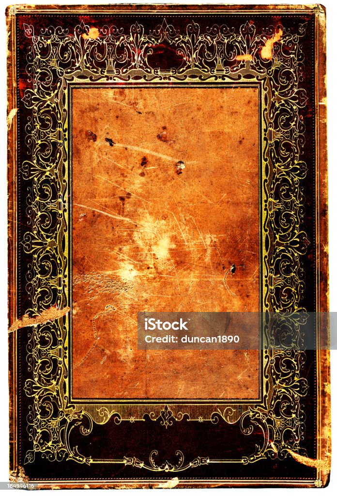 Grunge background frame "High resolution grunge background, the cover of an old leather book with lots of scratches and worn marks." Ancient stock illustration