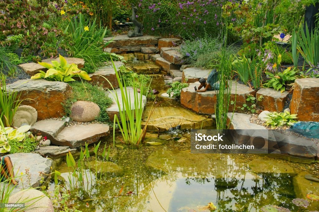 Schöner Teich - Lizenzfrei Wassergarten Stock-Foto