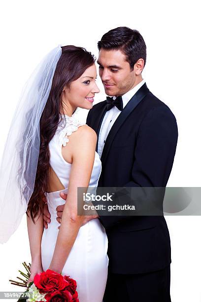 Bride And Groom Standing Stock Photo - Download Image Now - 20-29 Years, Adult, Adults Only