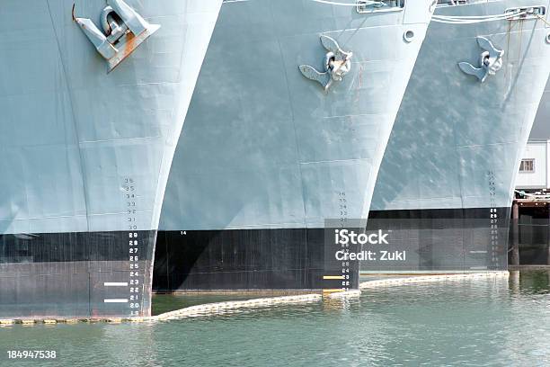 Ships In A Row — стоковые фотографии и другие картинки Корпус - Корпус, Военный корабль, Якорь