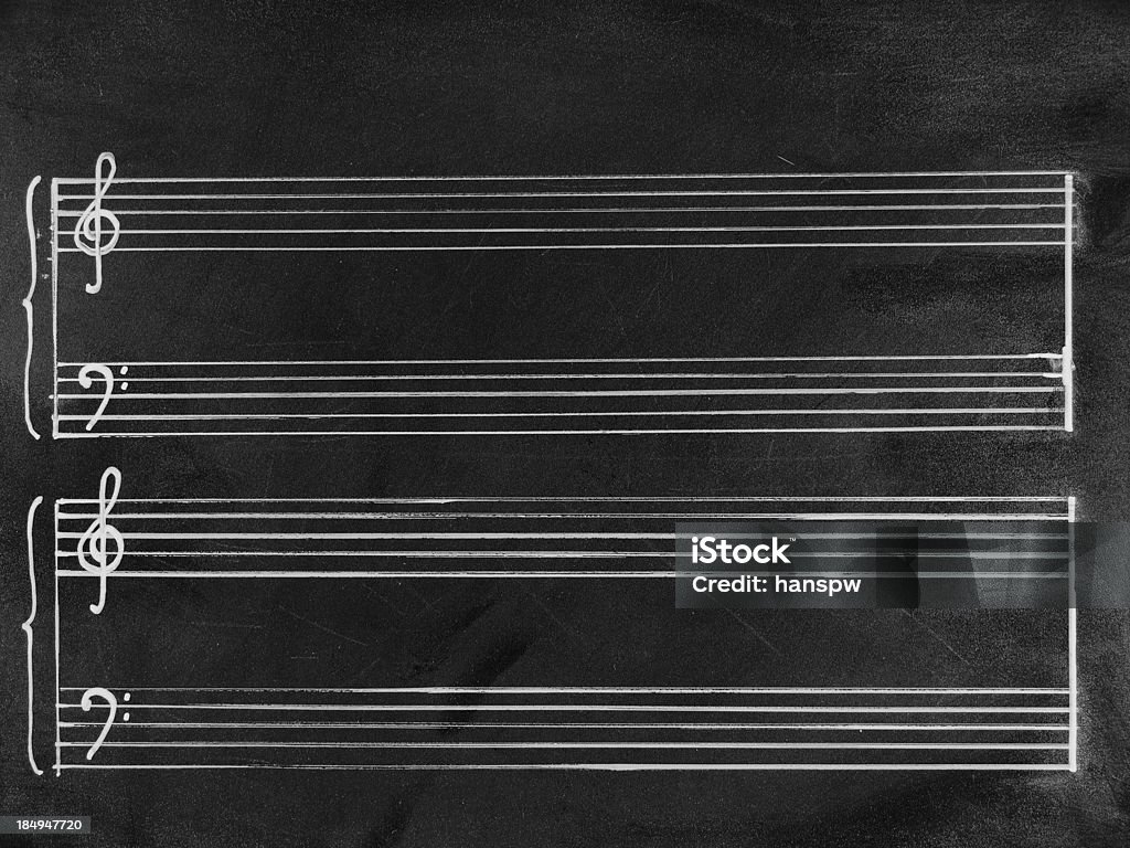 Musique Tableau noir - Photo de Portée musicale libre de droits