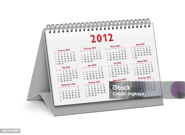 New Year 2012 Desktop Calendar Stock Photo - Download Image Now - 2012, Business, Calendar