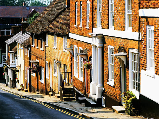 cottages stock photo