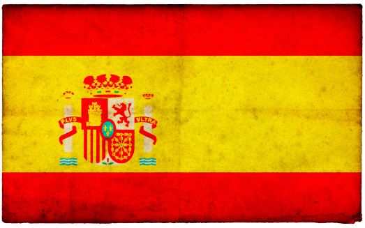 Grunge Spanish Flag on rough edged old postcard - part of a full range of ephemera for the 2012 London Games.For more of this series please see this lightbox