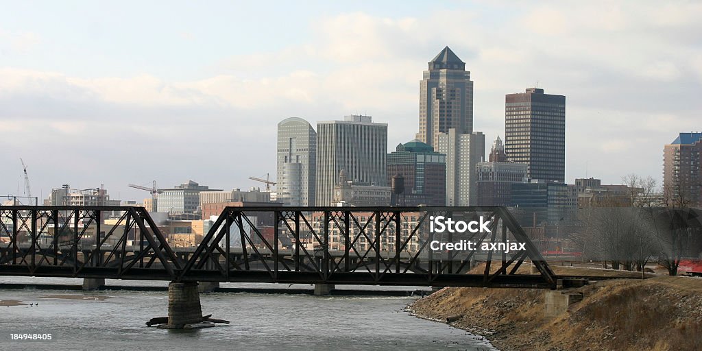 skyline di des moines - Foto stock royalty-free di Des Moines