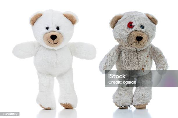 Szczęśliwy I Smutny Bears - zdjęcia stockowe i więcej obrazów Stary - Stary, Nowy, Pluszowy miś