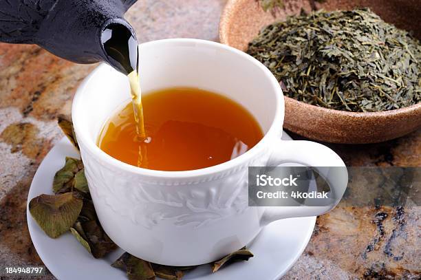 Té Verde Foto de stock y más banco de imágenes de Té verde - Té verde, Té - Bebida caliente, Taza