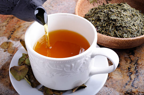thé vert - green tea photos et images de collection