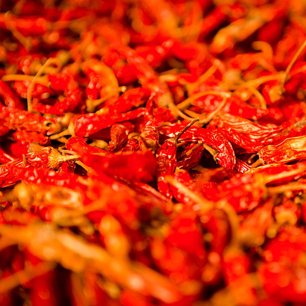 istock Red dry chili peppers 184948943