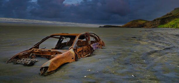 istock Forgotton time at Karioitahi beach. 1849491970
